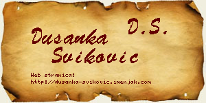 Dušanka Šviković vizit kartica